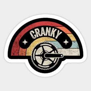 Cranky Funny Bike Bicycle Biking Bike Lover Gift Cyclist Gift Bicycle Lovers Sticker